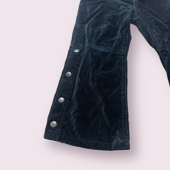 Toddler Girl Polo Jeans Co Ralph Lauren Black Velvet Button Flare Pants Size 4T - Picture 3 of 11